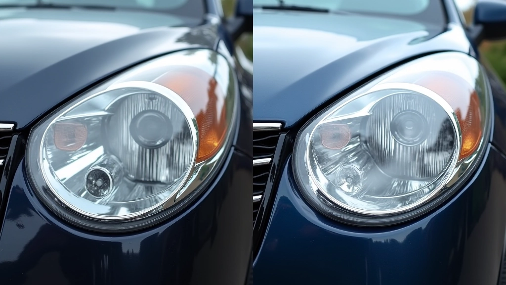 Restored headlights comparison